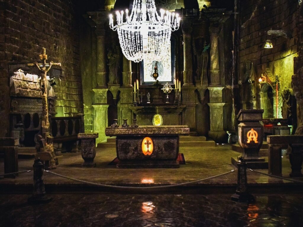 Εσωτερικό στα Αλατωρυχεία Wieliczka κοντά στην Κρακοβία