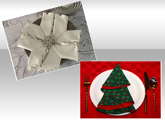 χριστουγενιατικό ντεκόρ με πετσέτες